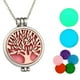 thumbnail image 1 of Zhuge Collar con colgante de árbol de la vida, collar con emisor de aromaterapia que se puede abrir y que brilla por la noche (rosa), 1 of 5