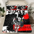 thumbnail image 2 of Homewish Cartoon Gamepad Print Full Size Sheets, Spider Web Bed Sheets, Gothic Skull Skeleton Sheet Sets, Lightweight Room Decor, 4-Piece, 2 of 7