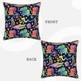 thumbnail image 3 of Susaid Colorful Animals Print Velvet Throw Pillow Covers Home Art Deco Pillowcase Square Pillow Case Cushion Cover for Bed Sofa Living Room Car Indoor and Outdoor-20"x20", 3 of 8