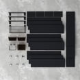 thumbnail image 5 of RST Brands Flow Wall 16 PC Plastic Garage Wall Storage Shelf Set in Black, 5 of 7