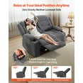 thumbnail image 2 of VEVOR Loveseat Recliner Sofa, Manual Reclining Couch with Heating and Massage, Soft Corduroy Recliner Sofa with USB Ports, Cup Holders and Side Storage Bags, Dual Loveseat Chair for Living Room, 2 of 9