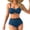 Dark Blue, variant on Women's Sexy Backless Bikini Two Piece Swimsuit,Revealing Open Back Swimwear for Beach Pool Summer Vacation,Black,M