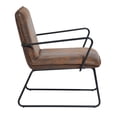 thumbnail image 6 of CRO Decor Metal Accent Leisure Chair with Suede Upholstery in Dark Brown, 6 of 8