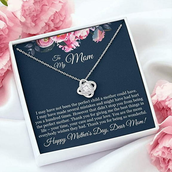 Mom Necklace, Gifts for Mother with Message Card Necklace for Women