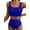 AE Dark Blue, variant on Eytino Women's Bikini Sets Bikinis for Women Two Piece Swimsuits Scrunch Square Neck High Waisted Bathing Suits Color Block Bikini Swimsuits Beach Swimwear Blue Color Block S