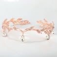 thumbnail image 1 of Zhuge Tiara de diosa con cristales y diamantes de imitación para boda, accesorios para el cabello de novia, tiara de novia con cristales y diamantes de imitación para boda (oro rosa), 1 of 3