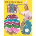 thumbnail image 1 of 6 Pack Easter Iron-On Patches - Sparkle Bunny & Cute Rabbit Embroidered Appliques for Clothes, Hats, Jeans & Backpacks, Multi-Color, 1 of 5
