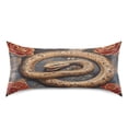 thumbnail image 3 of Dailycode Satin Pillow Case Standard Silk Pillow Cover for Hair and Skin Envelope Closure Golden Snake and Rose 20"x26", 3 of 9
