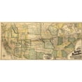 thumbnail image 2 of Vintage Maps 14x9 Black Modern Framed Museum Art Print Titled - Burlington and Missouri River R R the Burlington Route 1882, 2 of 4