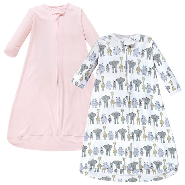 Saco de dormir portátil de algodón para bebé unisex Hudson Baby, manga larga