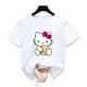 thumbnail image 2 of Camisetas de Hello Kitty para niños, camisa de manga corta con cuello redondo, informal, holgada, 3d, Anime, Verano, 2 of 4