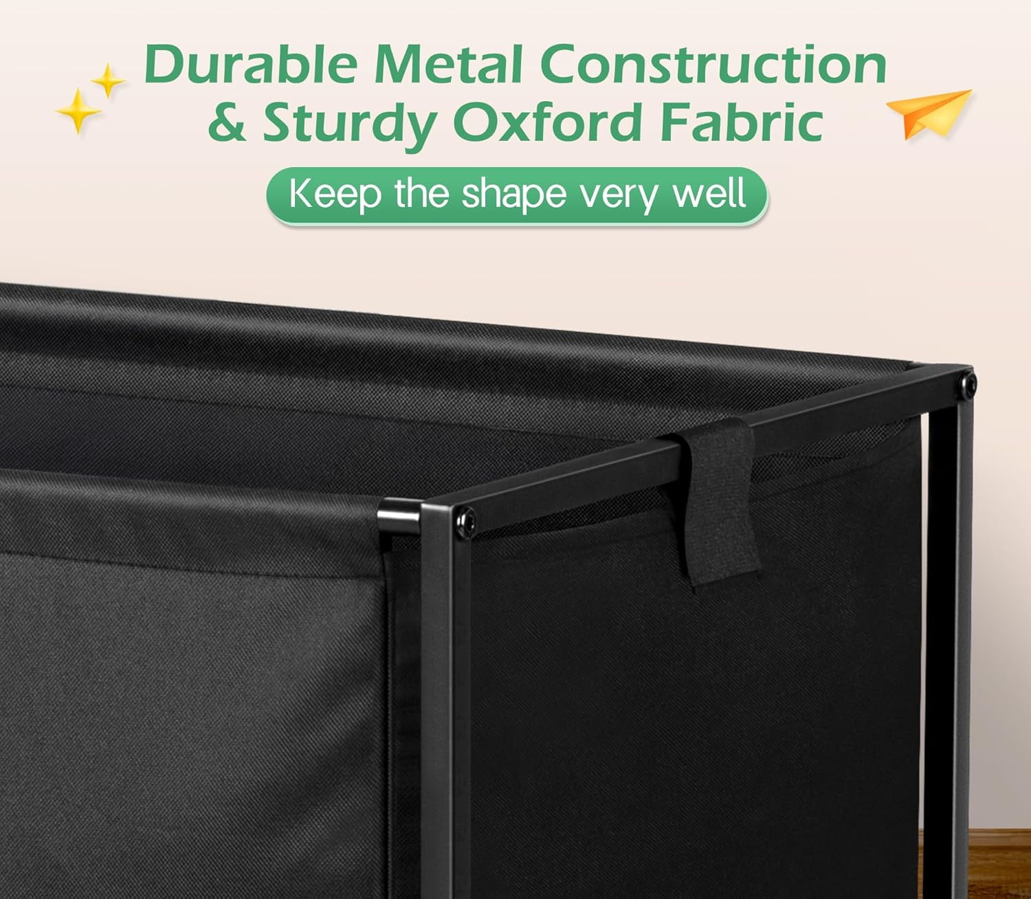 Large Toy Box with Wheels for Kids - 124L Black Storage Bin for Toys