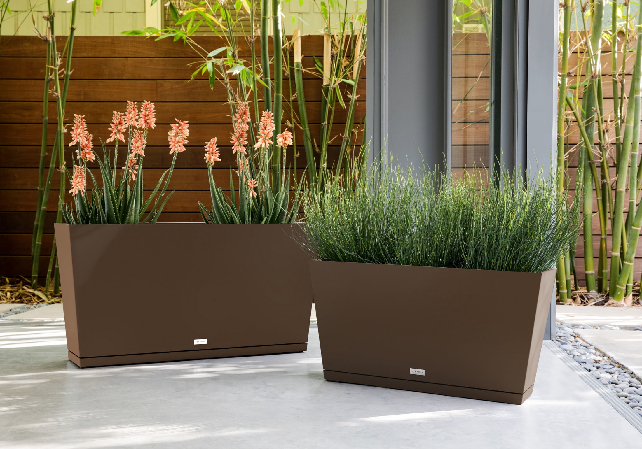 Veradek Pure Series Midori 31" Plastic Planter Tray - Espresso