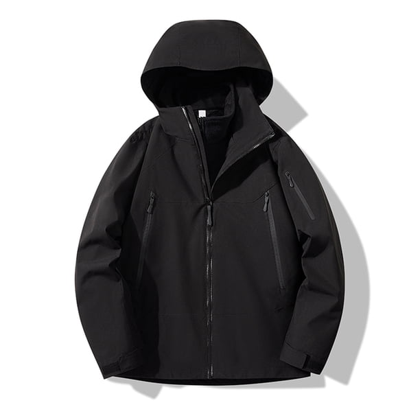 Puntoco Chaqueta De Invierno Informal Con Capucha Y Bolsillos Con Cremallera Y Manga Larga Para Hombre