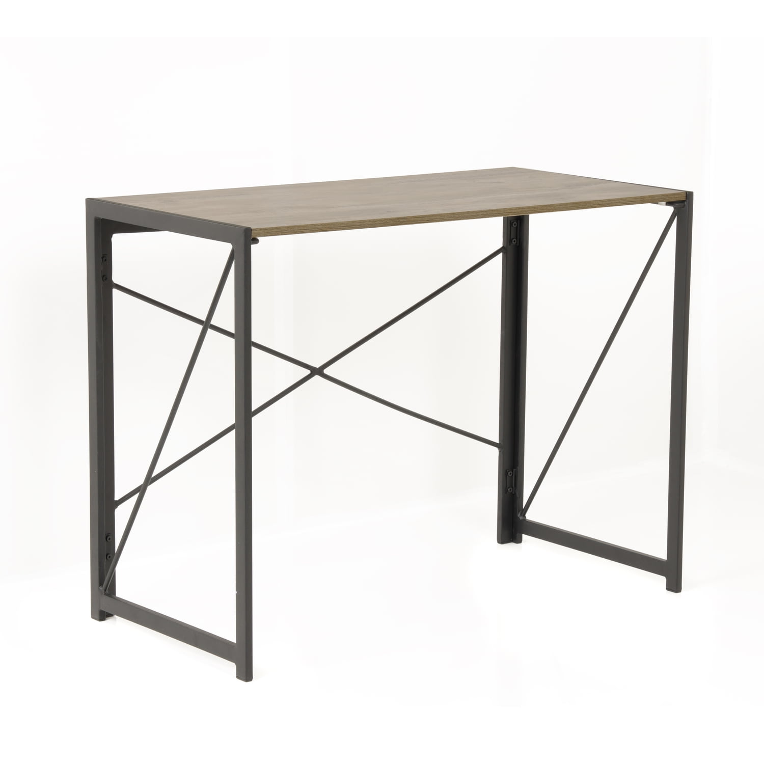 OS Home and Office Furniture 39.5" Contemporary Wood Writing Desk in Sewn Oak