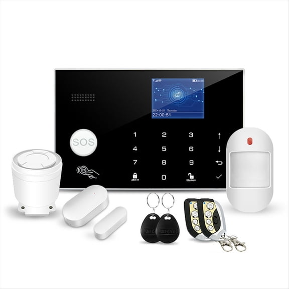 Tuya G30 Burglar Alarms for Home Security Protection with Temperature and Humidity Display WIFI GSM Alarms System US,1 set * alarm equipment