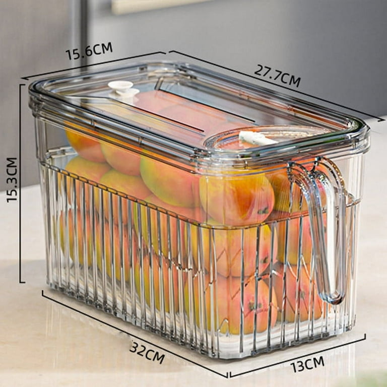Kitchen Refrigerator Organizer Containers,Stackable Food