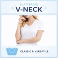 thumbnail image 5 of 3-Pack Women's V-Neck Short Sleeve 100% Cotton Summer Tee Tops S-XXL, 5 of 6