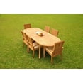 thumbnail image 6 of Grade-A Teak Dining Set: 6 Seater 7 Pc: 94" Oval Table And 6 Goa Stackng Arm Chairs Outdoor Patio WholesaleTeak #51GO1207, 6 of 6