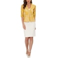 thumbnail image 2 of INSPIRE CHIC Women's Bussiness Casual Blazers Floral Lace 3/4 Sleeve Single Button Elegant Blazer Suits XL Yellow, 2 of 6