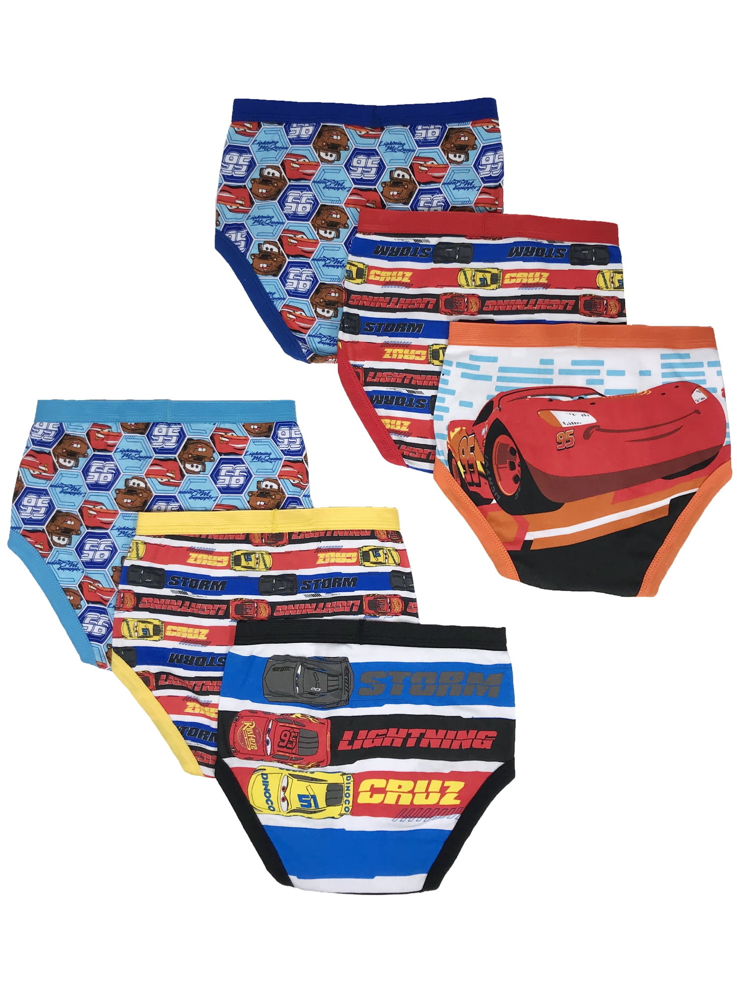 Disney Pixar Cars Cars Boys Underwear, 5+1 Bonus Pack