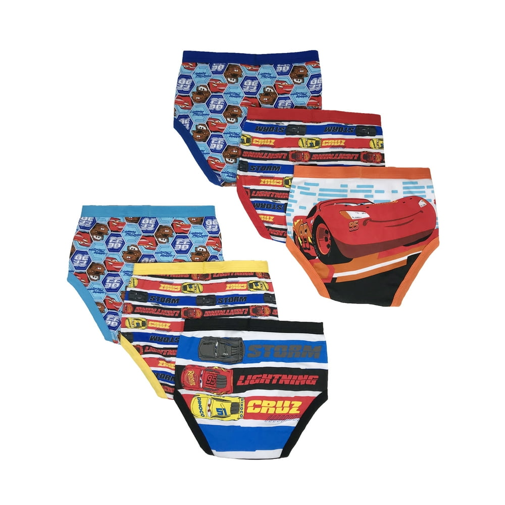 Disney Pixar Cars Cars Boys Underwear, 5+1 Bonus Pack Briefs (Little Boys)