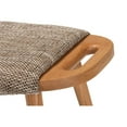 thumbnail image 4 of Baxton Studio Banner Mid-Century Modern Light Brown Fabric Upholstered and Oak Brown Finished Wood Accent Bench, 4 of 7