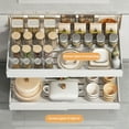 thumbnail image 6 of Expandable Pull Out Cabinet Organizer, Heavy Duty Slide Out Drawers, Fixed with Adhesive, Expandable Cabinet Pull Out Shelves for Kitchen Pantry Bathroom, 6 of 9