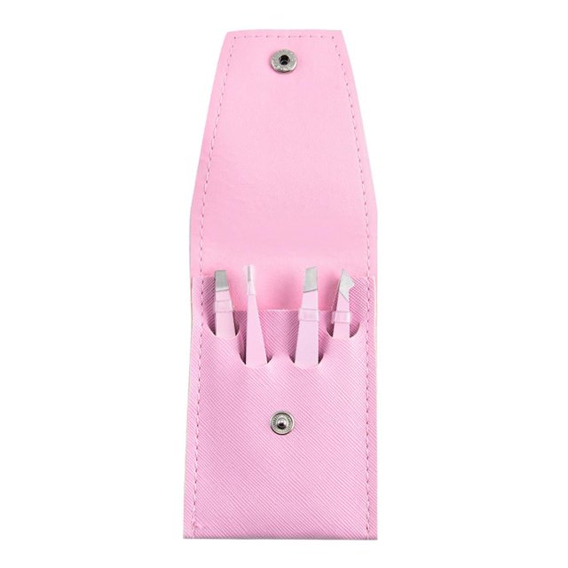 EZLIFE Juego de pinzas para cejas profesionales, depilador, tirador, punta inclinada, S6B8 C1C0