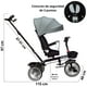 thumbnail image 5 of Carriola tipo Triciclo para Niños Asiento Giratorio 360 JOYKOO Reclinable Luz Sonido Gris, 5 of 7