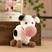 CraftBud Beginner Crochet Kit with Accessories, Amigurumi Stuffed Animal Kit with Step-by-Step Video Tutorials, Arts & Crafts for Kids and Adults, Callie The Cow