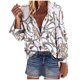 thumbnail image 1 of Blusa holgada de manga larga con estampado floral y cuello en V para mujer Fridja hj4724, 1 of 9