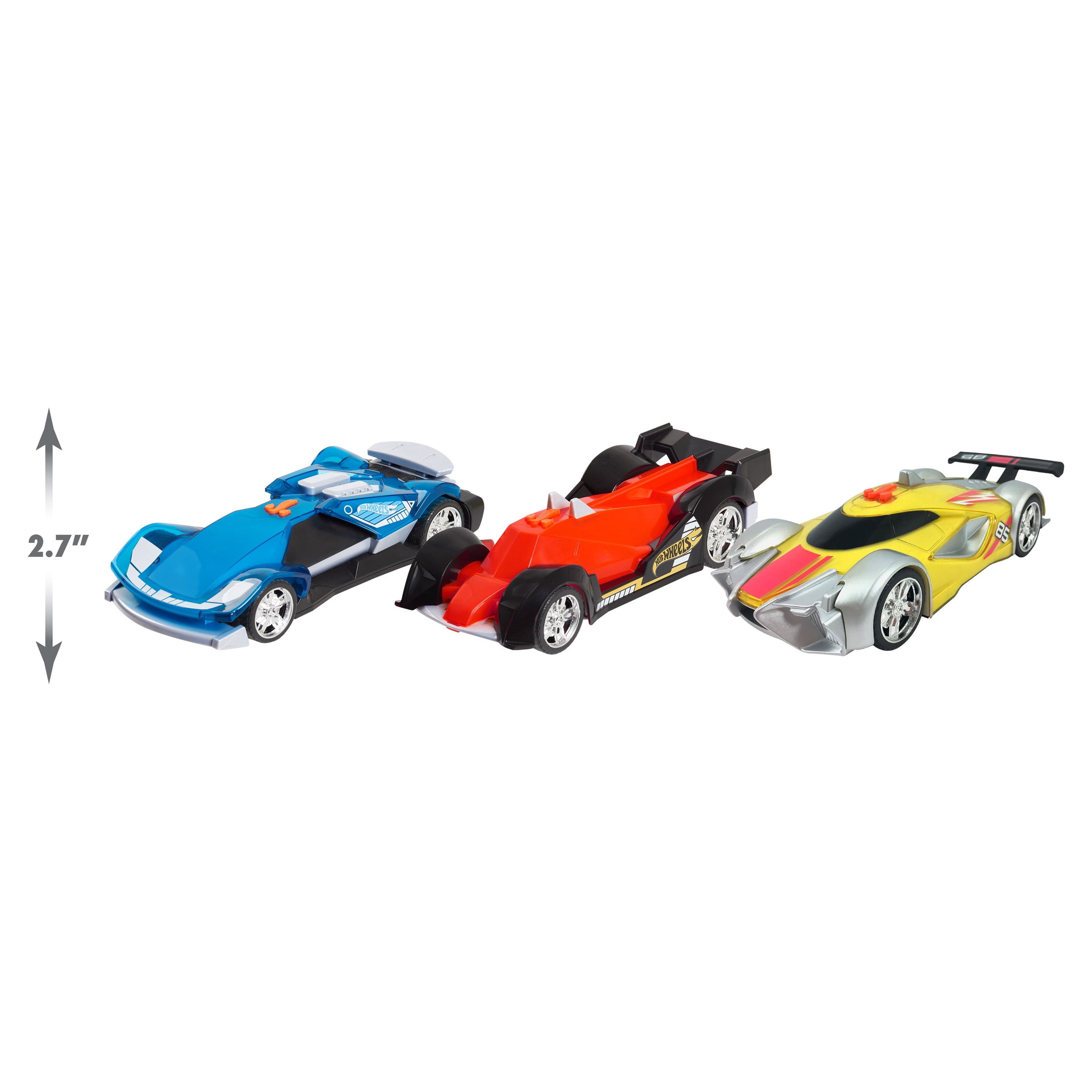 Hot Wheels Color Crashers Cyber Speeder Vehicle, 10-Inch Blue Motorized Toy Car with Lights and Realistic Racing Sounds,  Kids Toys for Ages 3 Up, Gifts and Presents