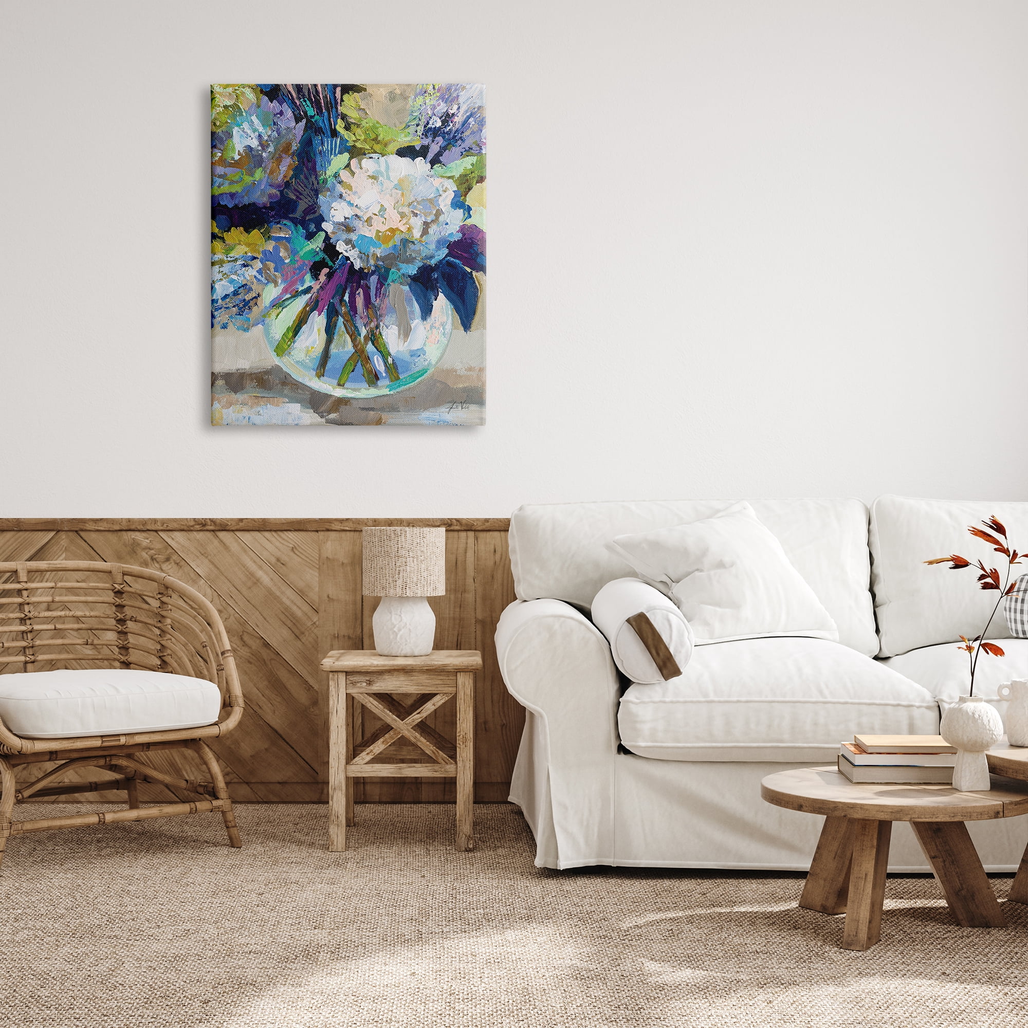 Stupell Industries Modern Flower Vase Botanical & Floral Painting Gallery Wrapped Canvas Print Wall Art, 30 x 40