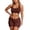 Brown, variant on LIUJUNSHOP Workout Sets for Women 2 Piece Seamless Ribbed Tank Top Sport Bra High Waist Biker Shorts GYM Yoga Exercise Outfits Brown L