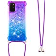 thumbnail image 3 of Funda para Samsung Galaxy S20 Plus 5G Brillantina Líquida Divertida Reluciente y con Cristales en Movimiento Cuerpo Cruzado con Cordón Ajustable, 3 of 5