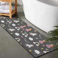 thumbnail image 2 of Dark Gray Princess Unicorn Cloud Pattern Bathroom Rugs Mat,Non Slip Microfiber Bathroom Rug,Rubber Backing,Soft Bathroom Mats for Bathroom Floor,Tub and Shower,47x17in(120x43cm), 2 of 5