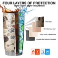 thumbnail image 7 of 20 Oz Pug and Footprint Coffee Tumbler Double Wall Insulated Stainless Steel Water Bottle | Metal Reusable Thermoses Flask with Cup Cap | Leak & Sweat Proof with Anti-Dust Lid, 7 of 7