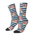 thumbnail image 1 of Fotbe Popcorn Calcetas Largas con Estampado para Hombre y Mujer – Calcetas de Compresión Transpirables y Elásticas, Viajar y Uso Diario Talla 5-11, 1 of 6