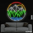 thumbnail image 4 of Craftnamesign Mountain Forest Beach Neon Sign, Bedroom Decor, Dad Gifts, 4 of 4