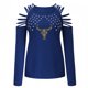 thumbnail image 4 of Blusa de manga larga con cuello redondo informal a la moda para mujer Pompotops gfhjh15416, 4 of 5