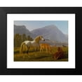 thumbnail image 2 of Johann Jakob Biedermann 18x14 Black Modern Framed Museum Art Print Titled - Alpine Landscape with Horses, 2 of 5