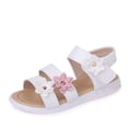 thumbnail image 3 of LYHaoo Girls' Sandals Toddler Kids Baby Girls Flower Rubber Sandals Non-Slip Shoes Cross Sandals Sizes 11 White(Little Kid), 3 of 6