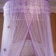 thumbnail image 5 of Mosquitera de encaje estilo princesa con forma de princesa y dosel redondo transpirable para cama (morado), 5 of 8