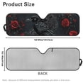 thumbnail image 7 of Yuyamidu Raven Windshield Sunshade Heat Shield Red Rose Sun Visor Compatible with Jeep Wrangler Rubicon Sahara TJ JK JKU 2 Door & 4 Door, 7 of 7