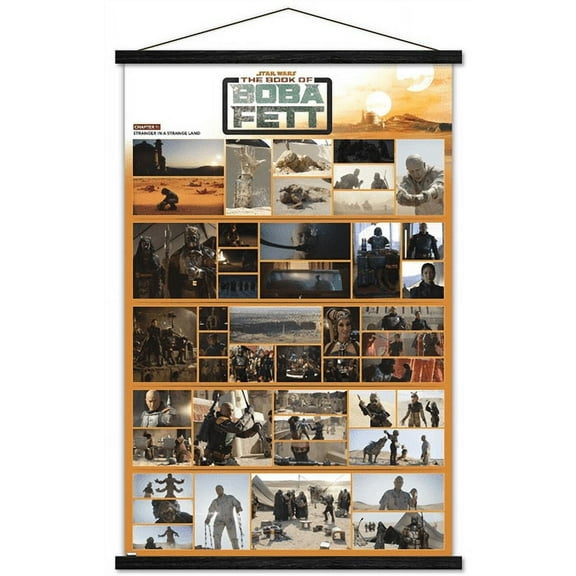 Star Wars: The Book of Boba Fett - Chapter 1 Wall Poster with Magnetic Frame, 22.375" x 34"