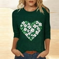 thumbnail image 4 of Zedker Plus Size St Patricks Day Shirt for Women 2026 Casual 3/4 Sleeve Irish Shirts Funny Saint Patrick's Tunic Tops, 4 of 7