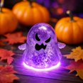 thumbnail image 4 of Purple Glow in The Dark Ghost Squishy Toy with Glitter, Halloween Party Favors for Kids, Light Up Relaxation Toy, 4 of 4