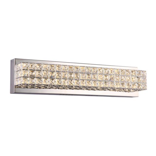 PLC 92717PC 4.75 x 20 in. Diamond LED Small Vanity Light, Polished Chrome