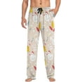 thumbnail image 4 of Farm Cute Roosters Ghost Pajama Pants, Men's Lounge Pants Light with Drawstring and Pockets, Christmas New Year Birthday Father's Day Gifts, Medium, 4 of 7
